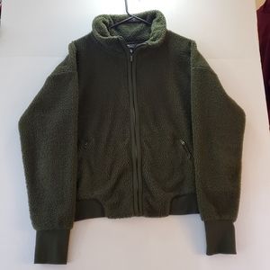 All In Motion Mens XXL Fleece Pullover Zipper Front Dark Green